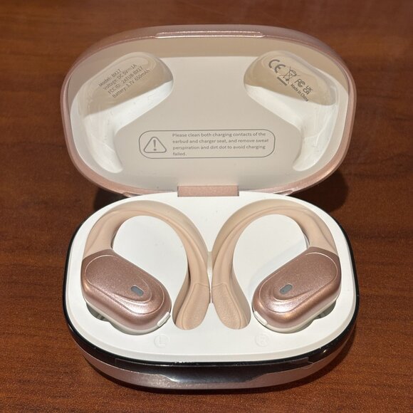Wireless Over-Ear Bluetooth Earbuds Rose - Picture 1 of 9